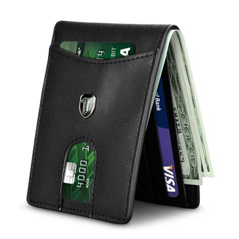 leather bifold wallet with rfid protection|men's genuine leather wallet rfid.